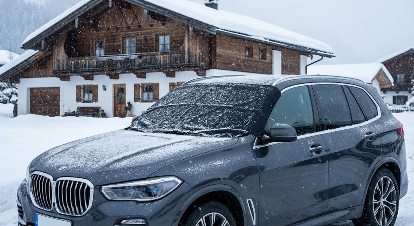 AlpinSchutz Premium Magnet-Scheibenabdeckung | Oxford 600D | Gepolstert und Kratzfrei