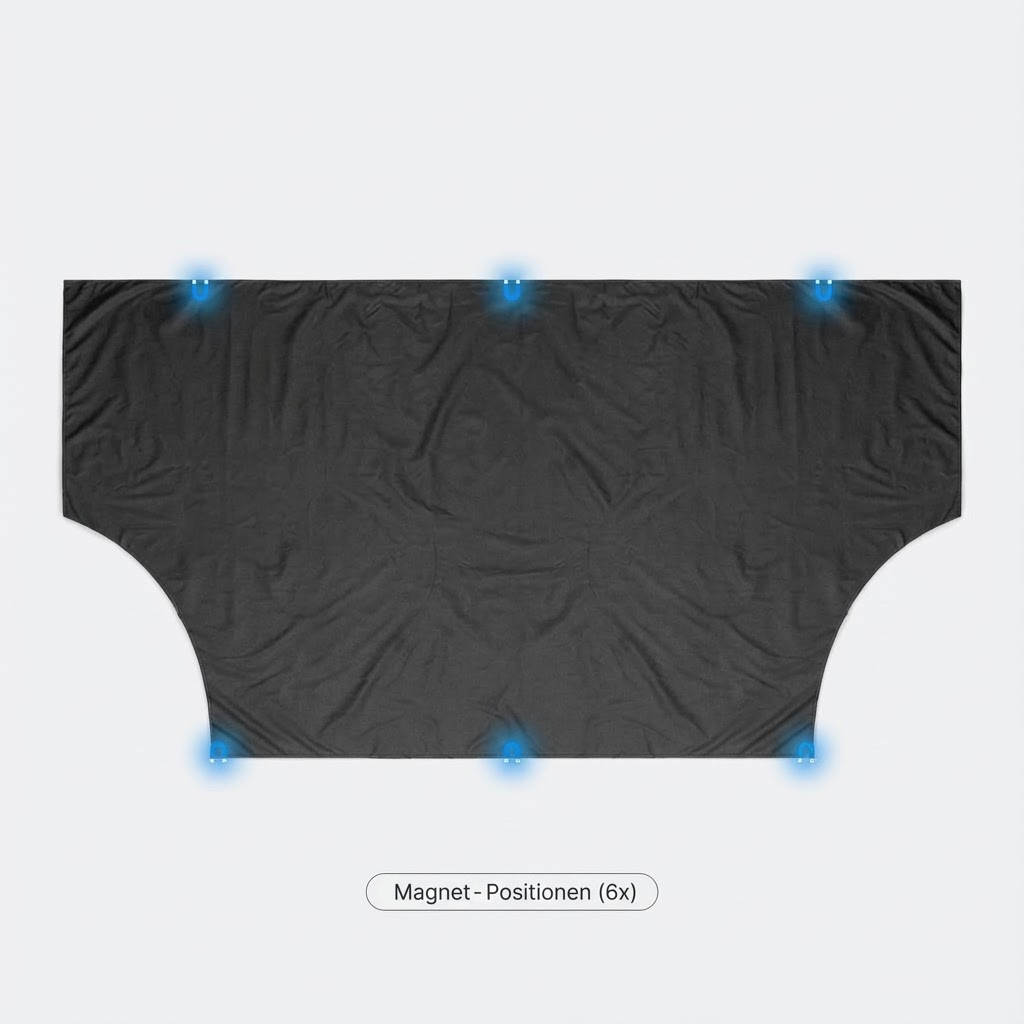 AlpinSchutz Premium Magnet-Scheibenabdeckung | Oxford 600D | Gepolstert und Kratzfrei