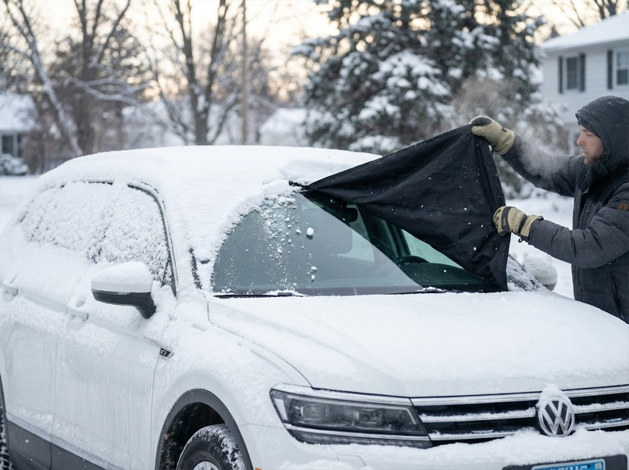 AlpinSchutz Premium Magnet-Scheibenabdeckung | Oxford 600D | Gepolstert und Kratzfrei